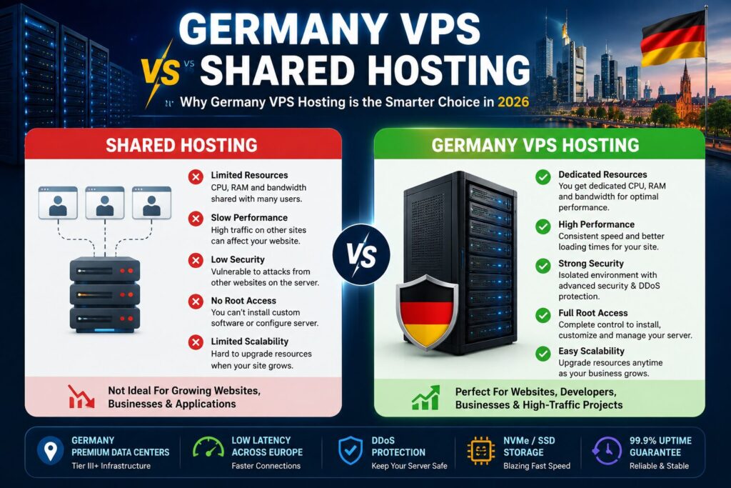 germany vps vs shared hosting