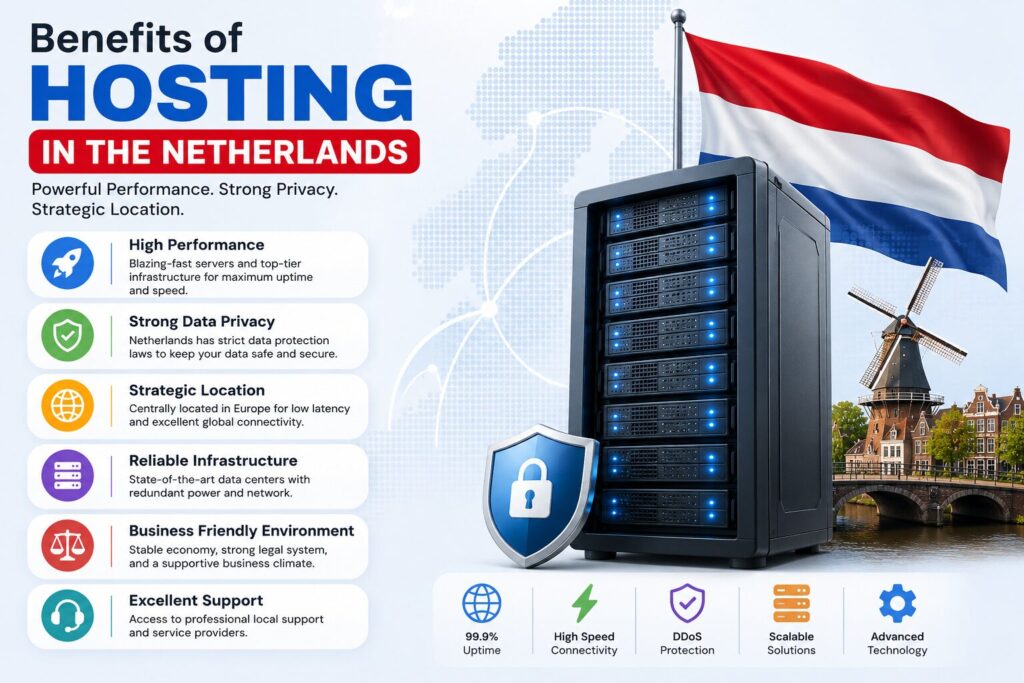 Benefits of Hosting in the Netherlands with secure high-performance dedicated server infrastructure