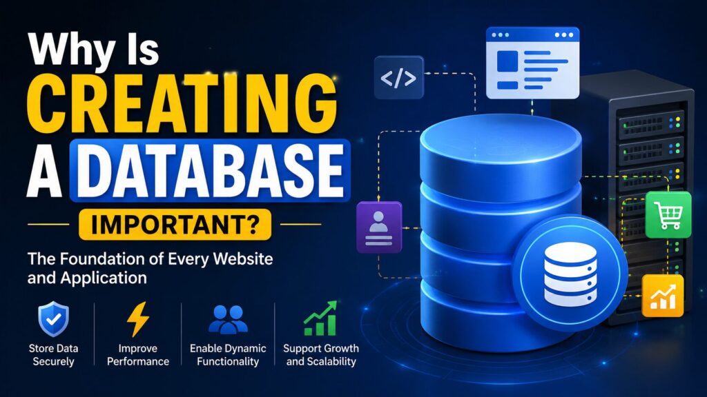 Why is creating a database important for websites and web applications