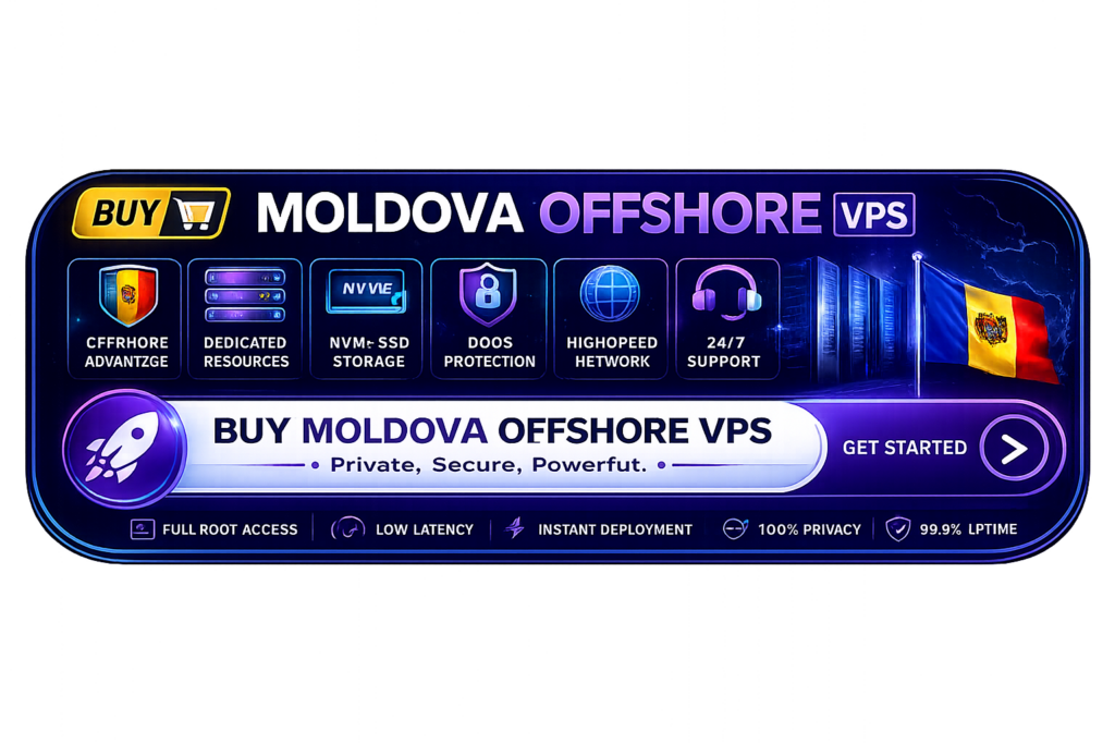 Best Moldova Offshore VPS Hosting with NVMe SSD, Dedicated Resources, DDoS Protection and 24/7 Support