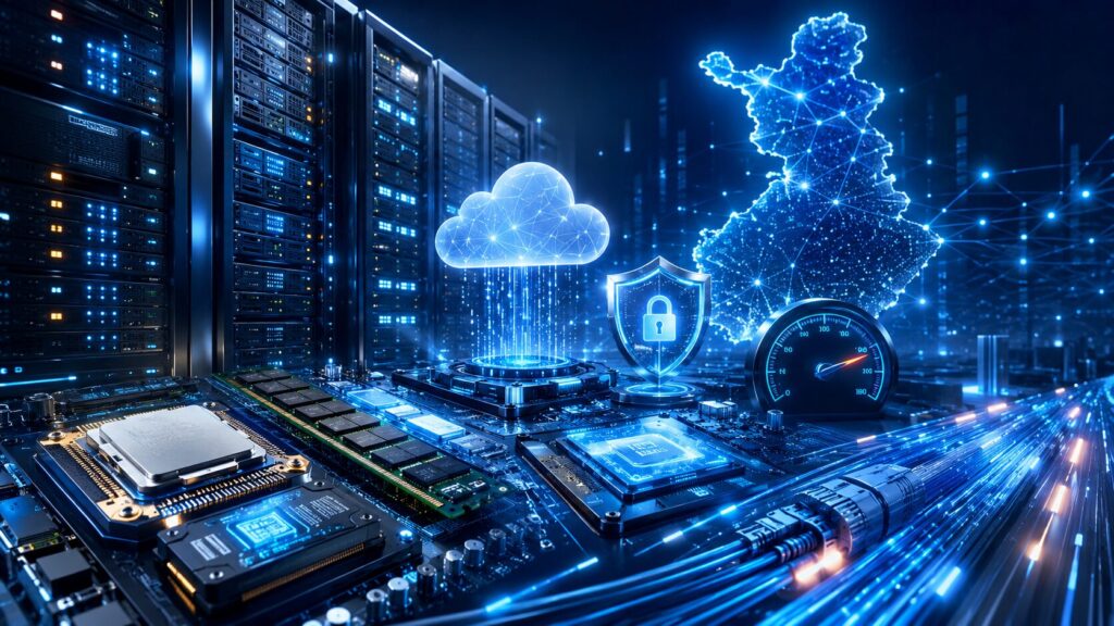 High-performance Finland VPS hosting infrastructure with enterprise servers, NVMe SSD storage, AMD EPYC and Intel Xeon processors, and secure cloud networking.