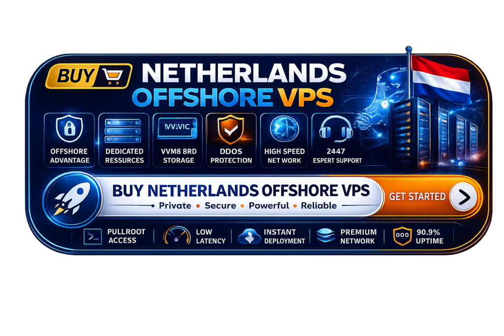 Buy Best Netherland Offshore VPS Hosting in 2026 with NVMe SSD, DDoS Protection, Full Root Access, High-Speed Network, and Instant Deployment.
