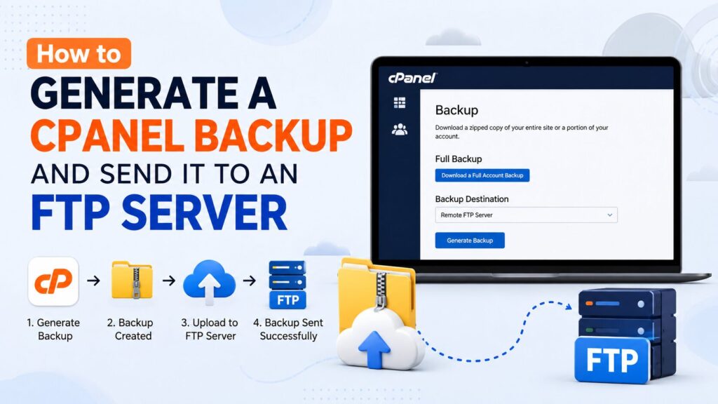 How to generate a cPanel backup and send it to an FTP server step-by-step for beginners